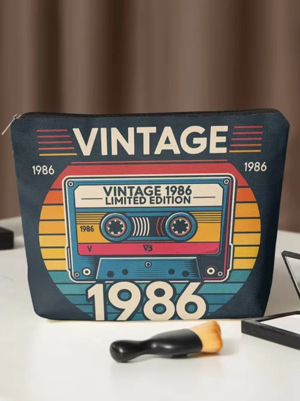 Vintage Cassette Cosmetic Bag